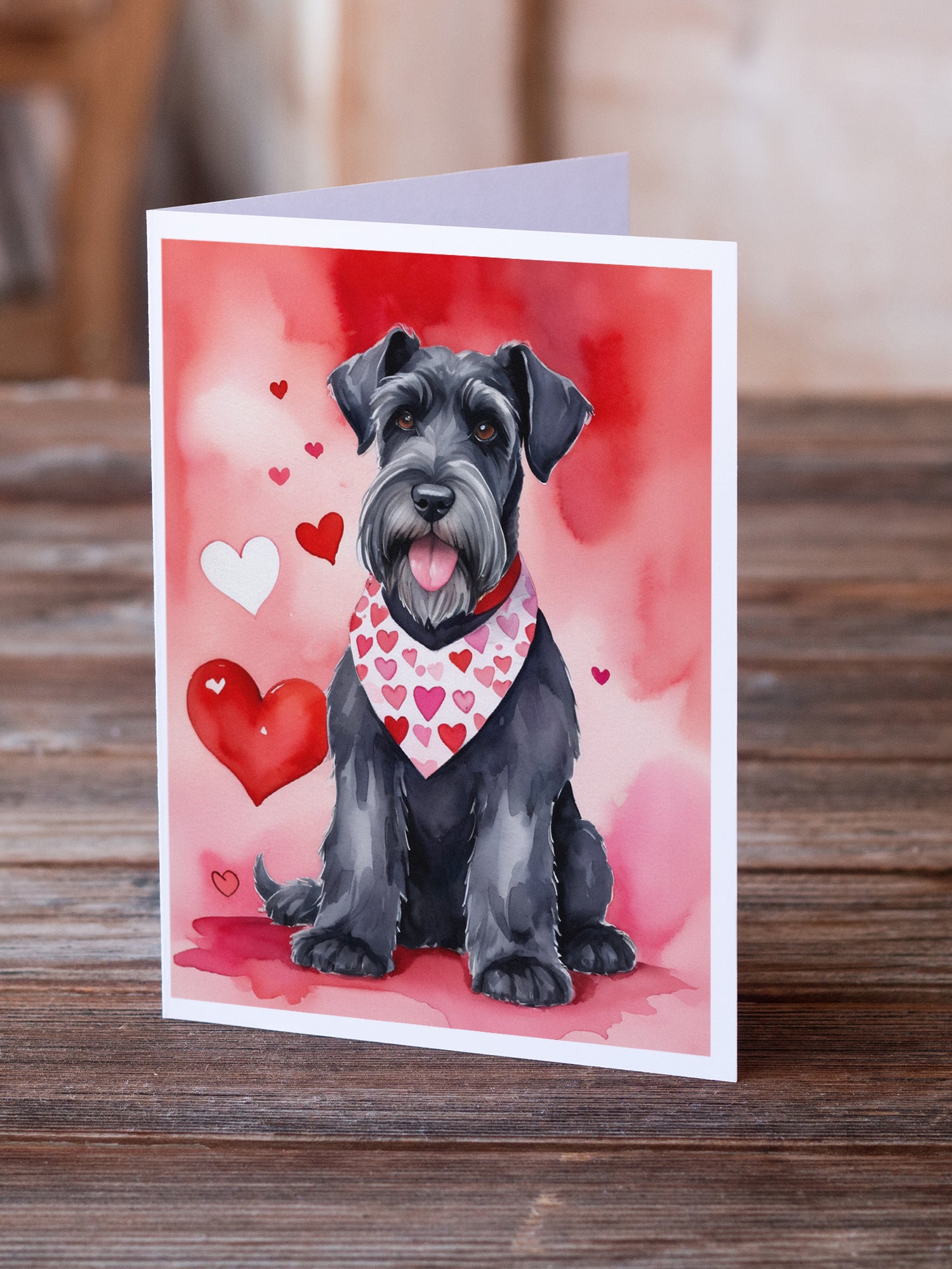 Buy this Giant Schnauzer My Valentine Greeting Cards Pack of 8