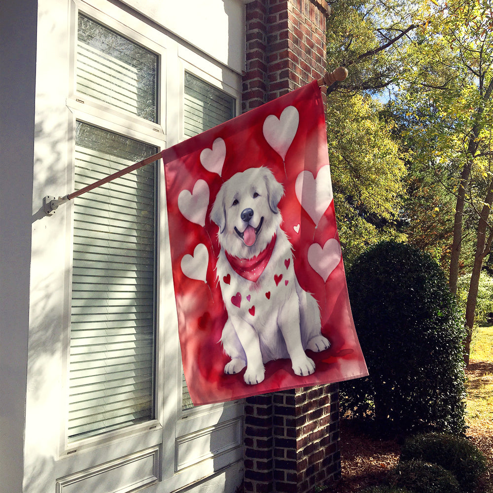 Buy this Great Pyrenees My Valentine House Flag