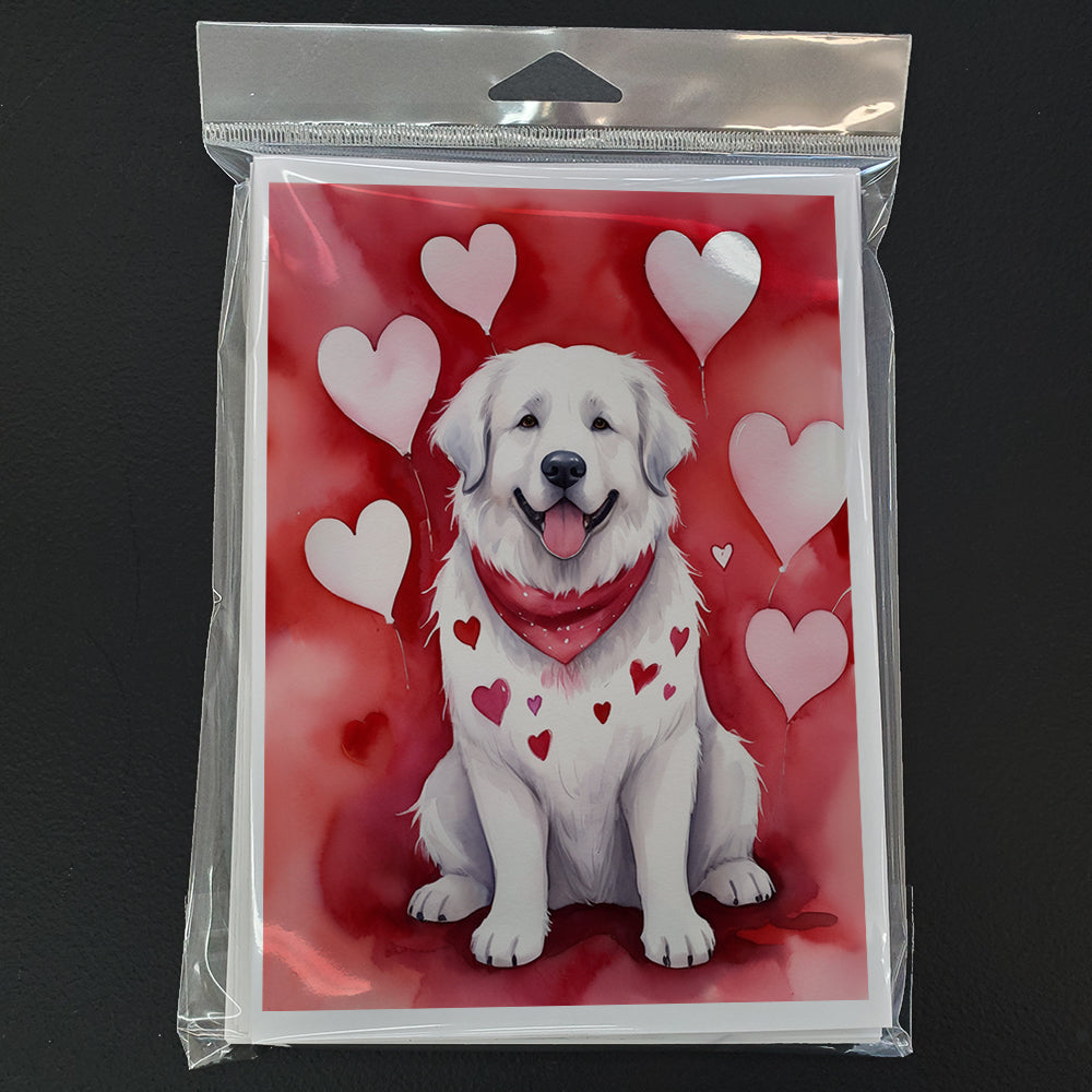 Great Pyrenees My Valentine Greeting Cards Pack of 8