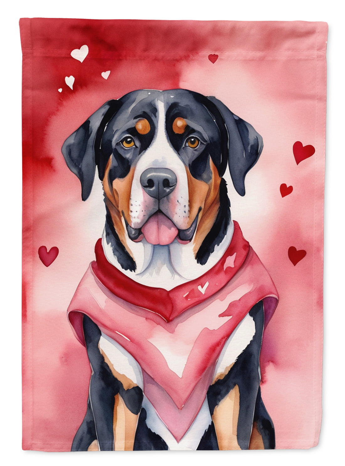 Buy this Greater Swiss Mountain Dog My Valentine House Flag