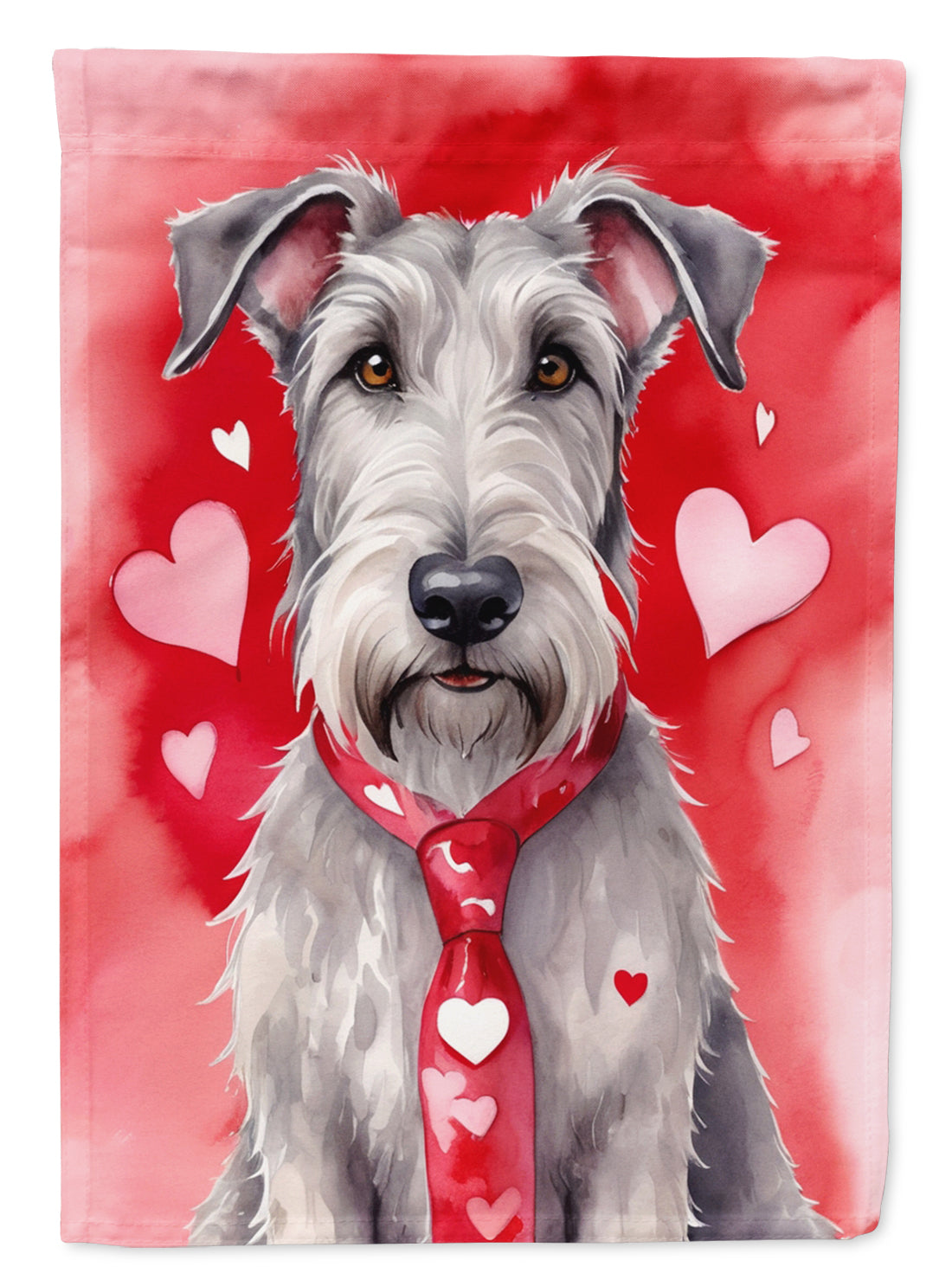 Buy this Irish Wolfhound My Valentine House Flag
