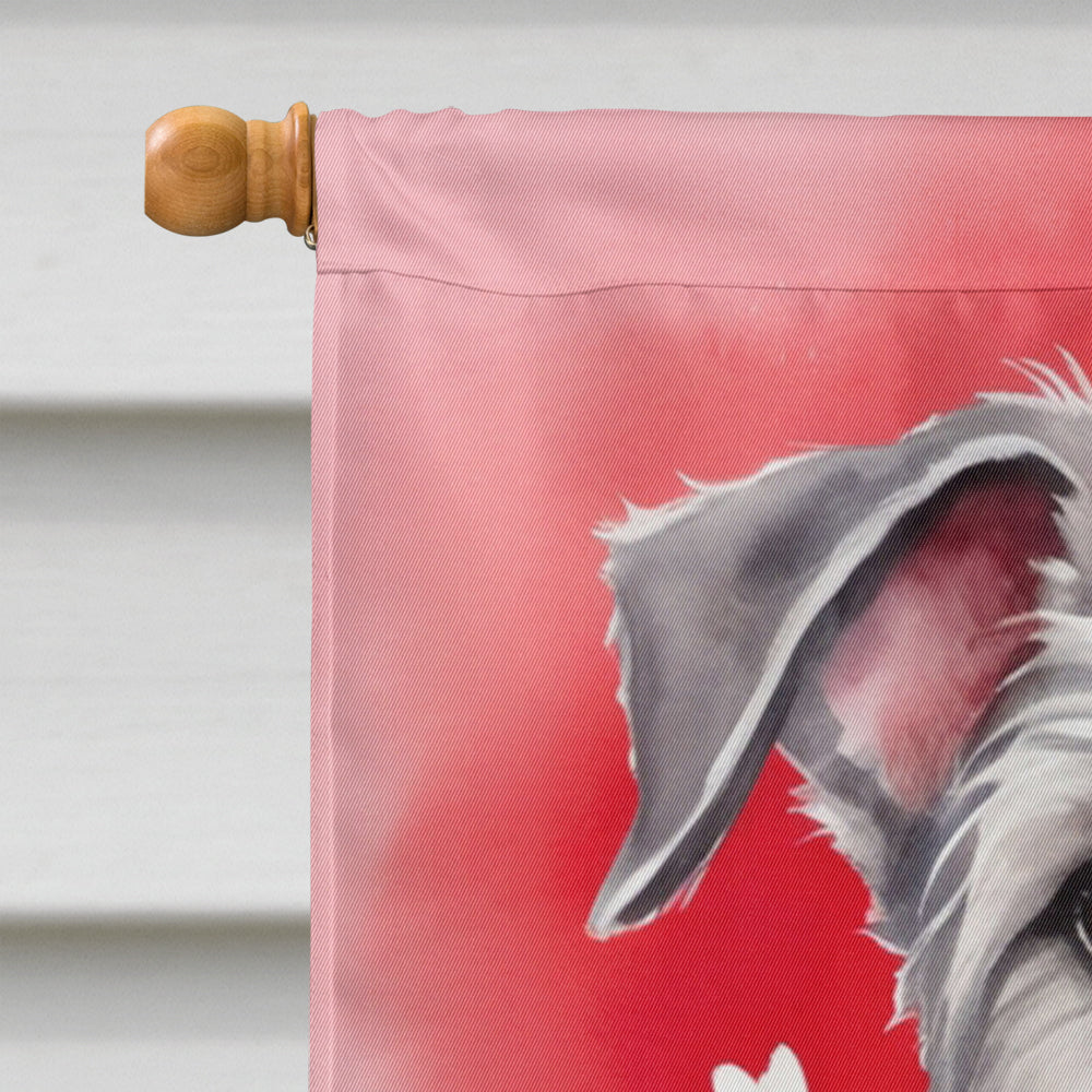 Irish Wolfhound My Valentine House Flag