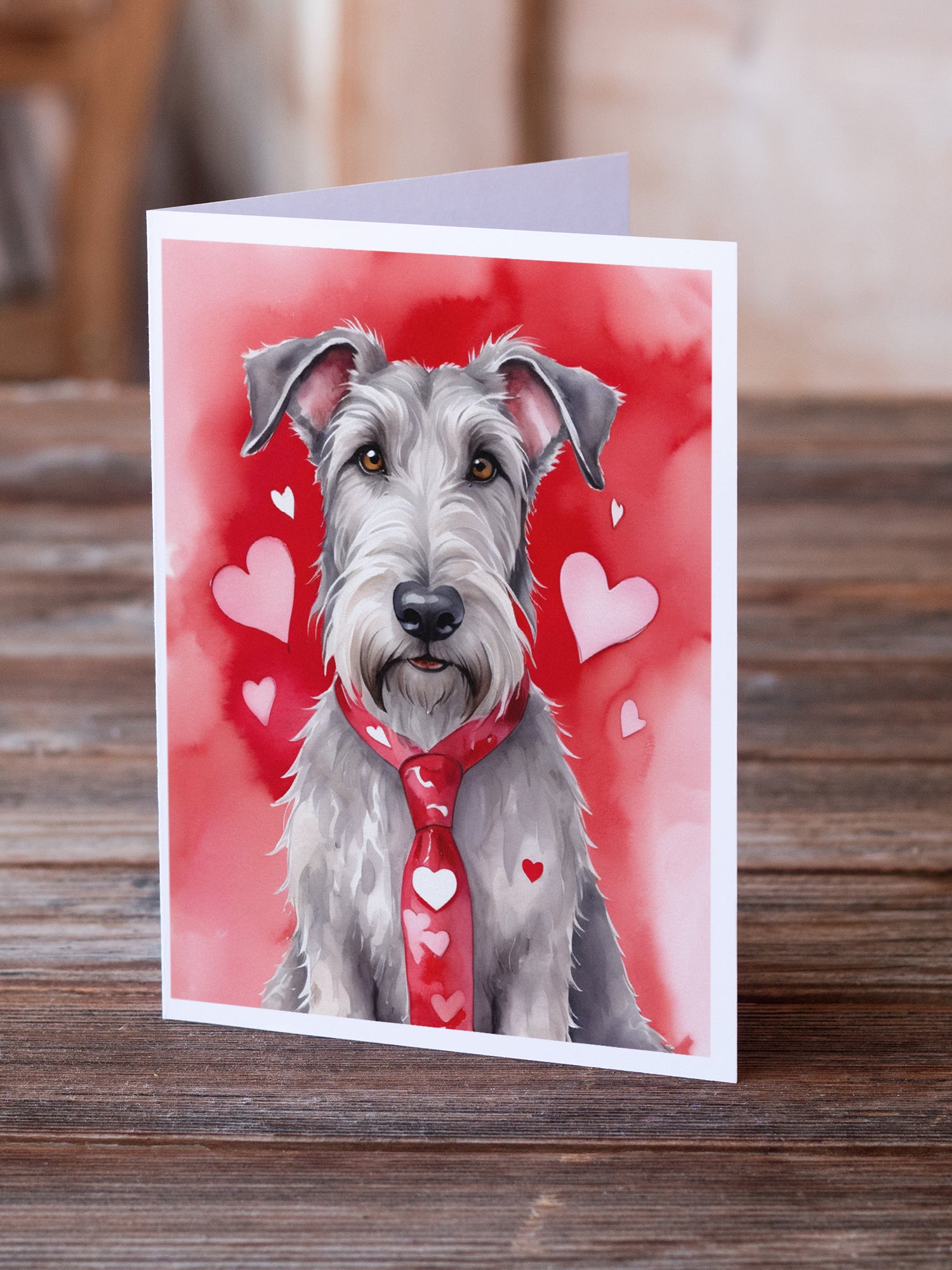 Irish Wolfhound My Valentine Greeting Cards Pack of 8