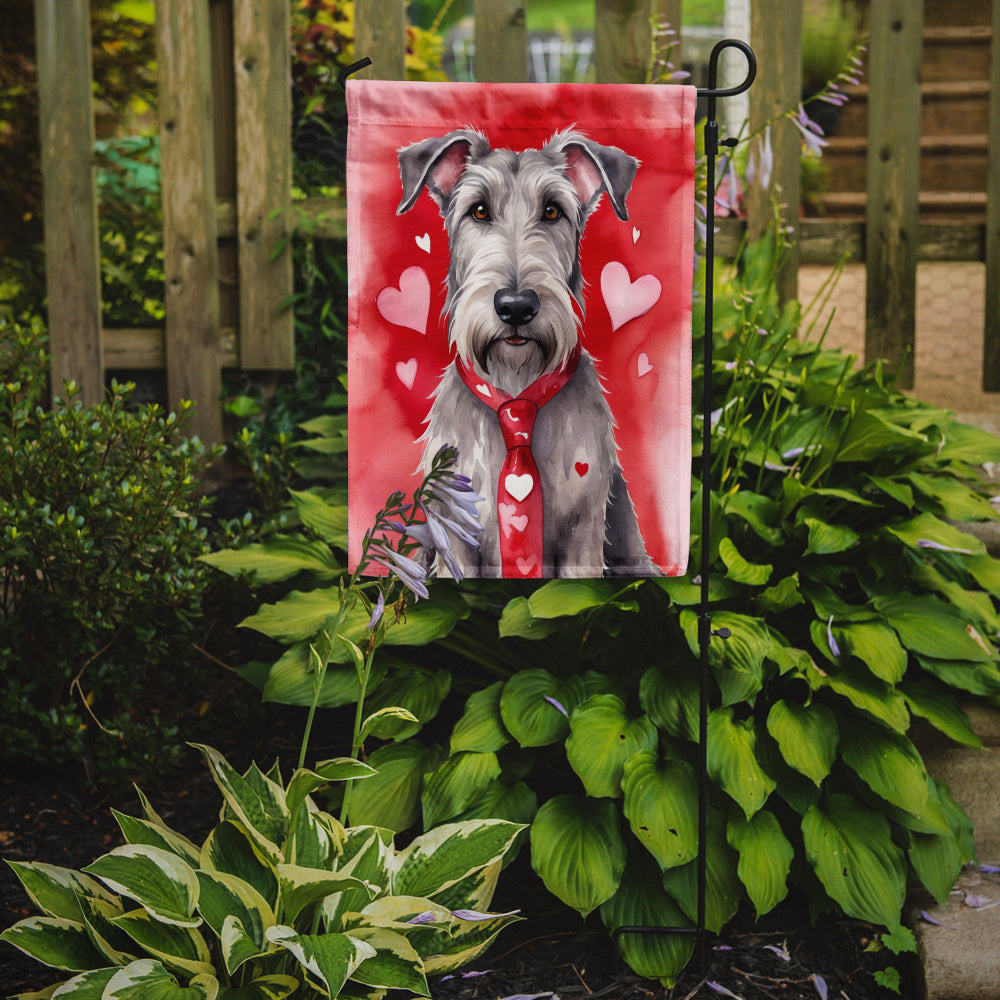 Irish Wolfhound My Valentine Garden Flag