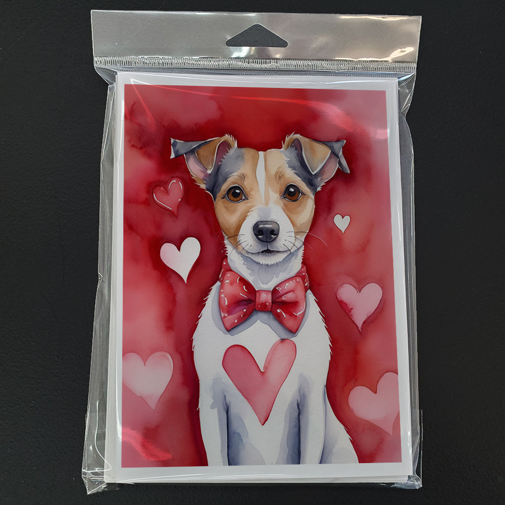 Jack Russell Terrier My Valentine Greeting Cards Pack of 8