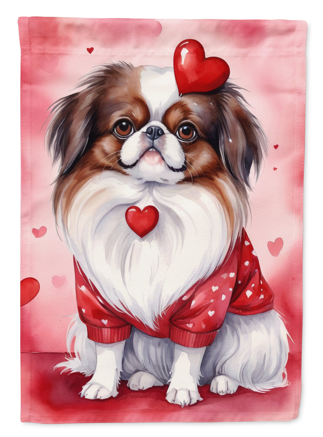 Buy this Japanese Chin My Valentine House Flag