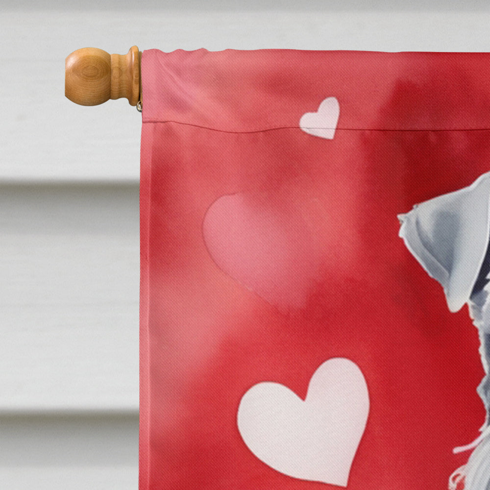 Kerry Blue Terrier My Valentine House Flag