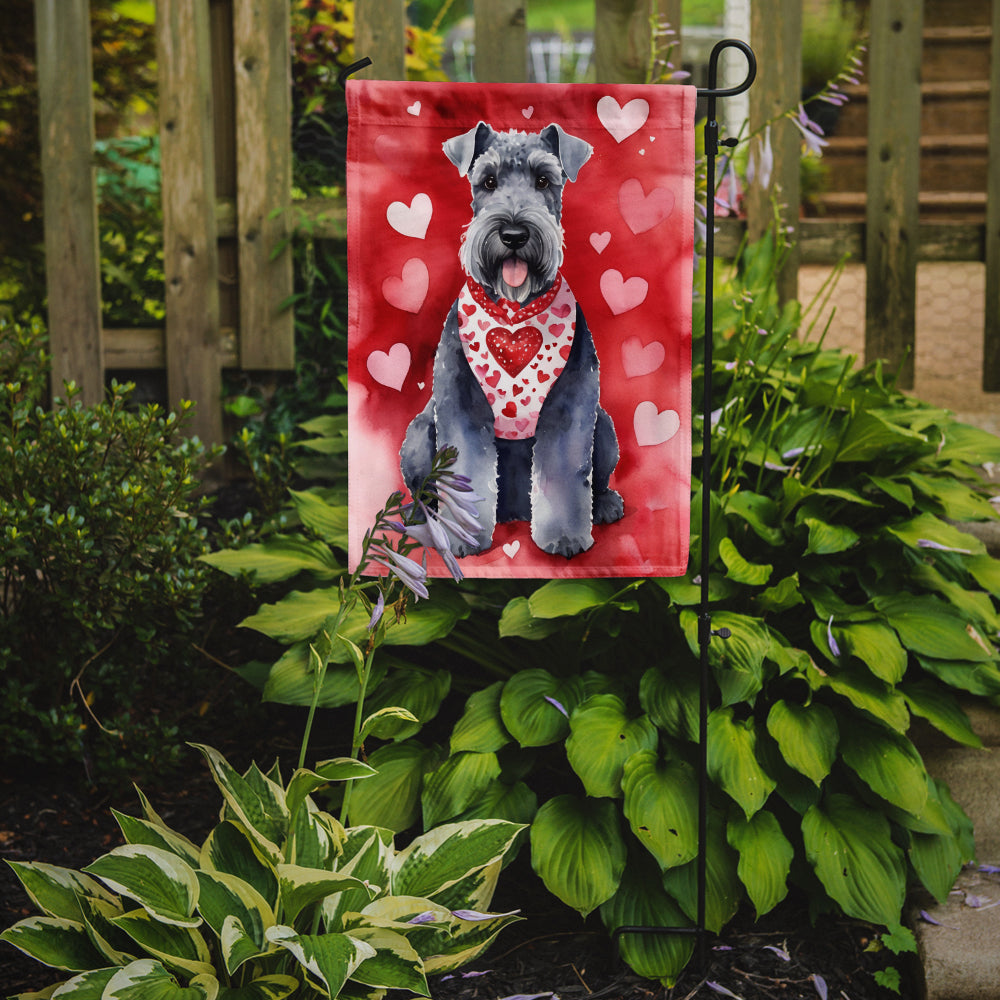 Kerry Blue Terrier My Valentine Garden Flag