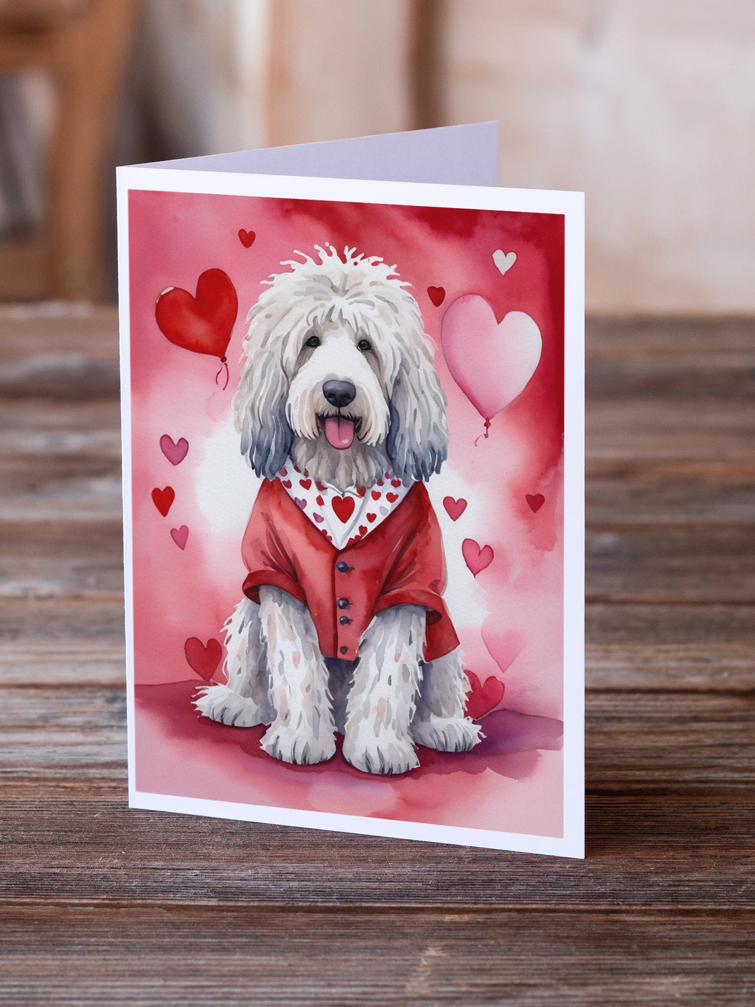 Buy this Komondor My Valentine Greeting Cards Pack of 8