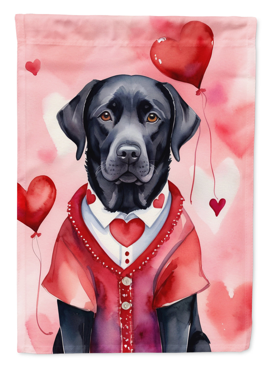 Buy this Black Labrador Retriever My Valentine House Flag