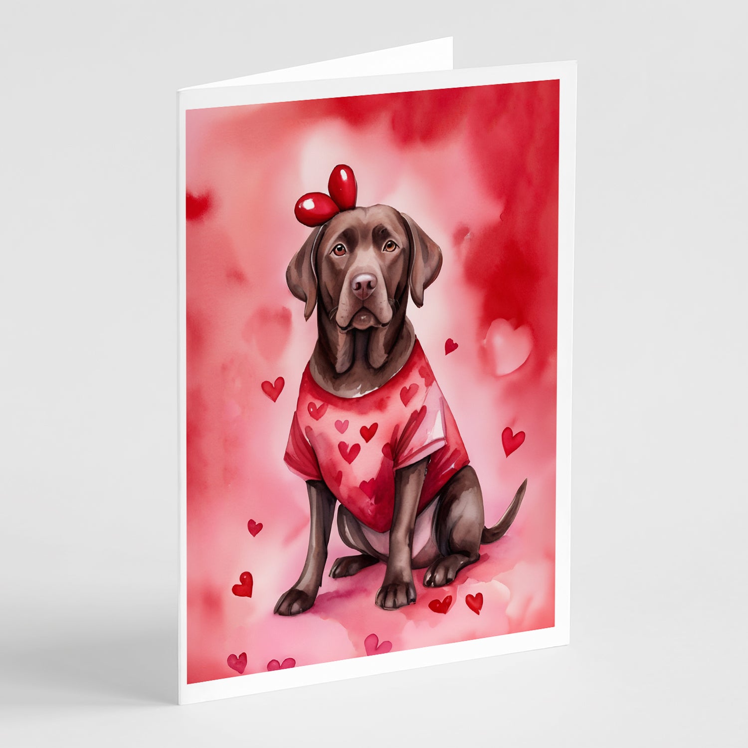 Buy this Chocolate Labrador Retriever My Valentine Greeting Cards Pack of 8