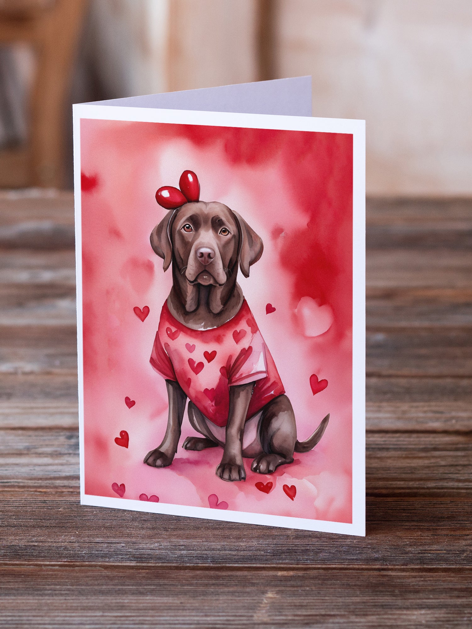 Buy this Chocolate Labrador Retriever My Valentine Greeting Cards Pack of 8