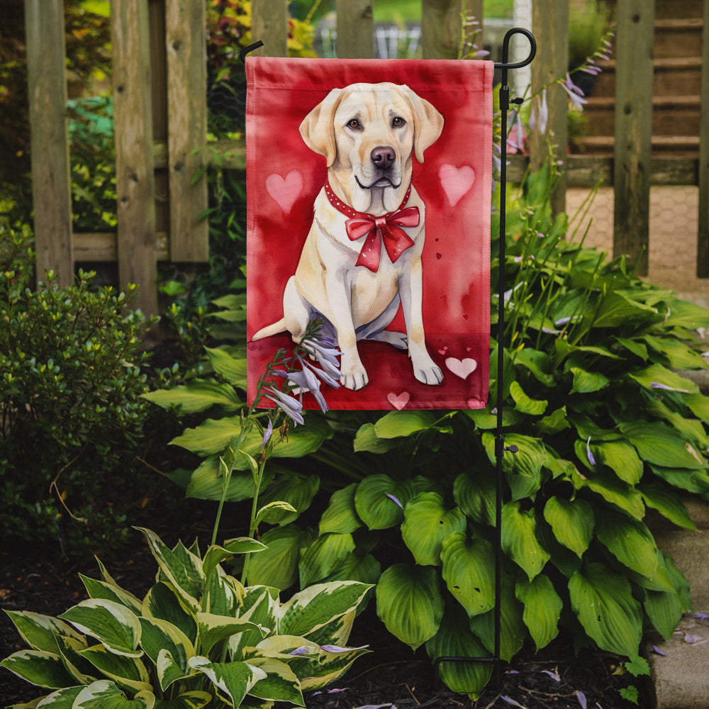 Buy this Yellow Labrador Retriever My Valentine Garden Flag