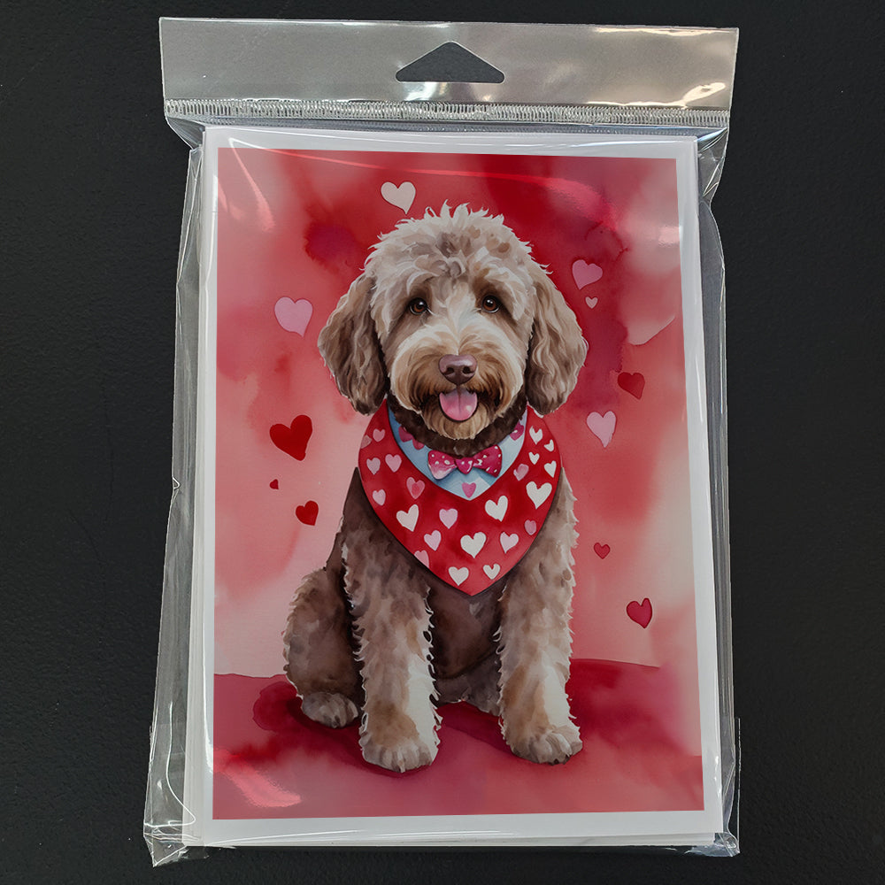 Labradoodle My Valentine Greeting Cards Pack of 8