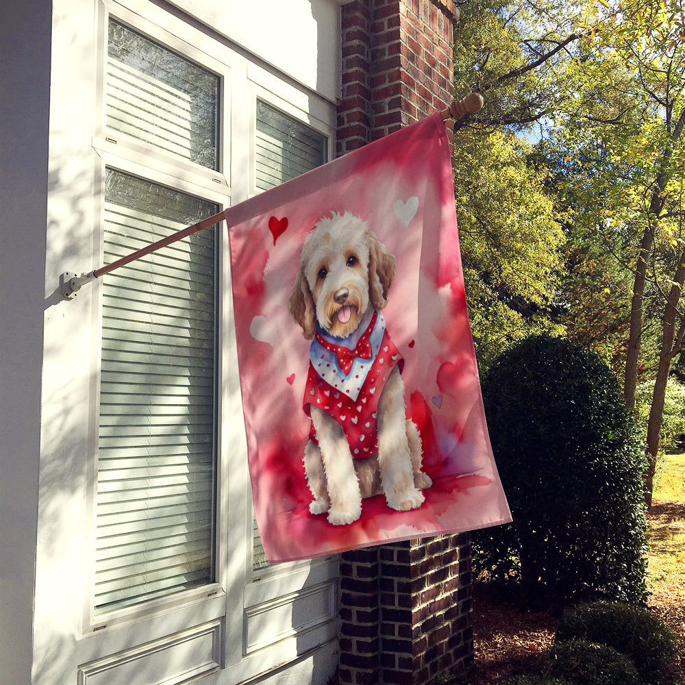 Buy this Labradoodle My Valentine House Flag