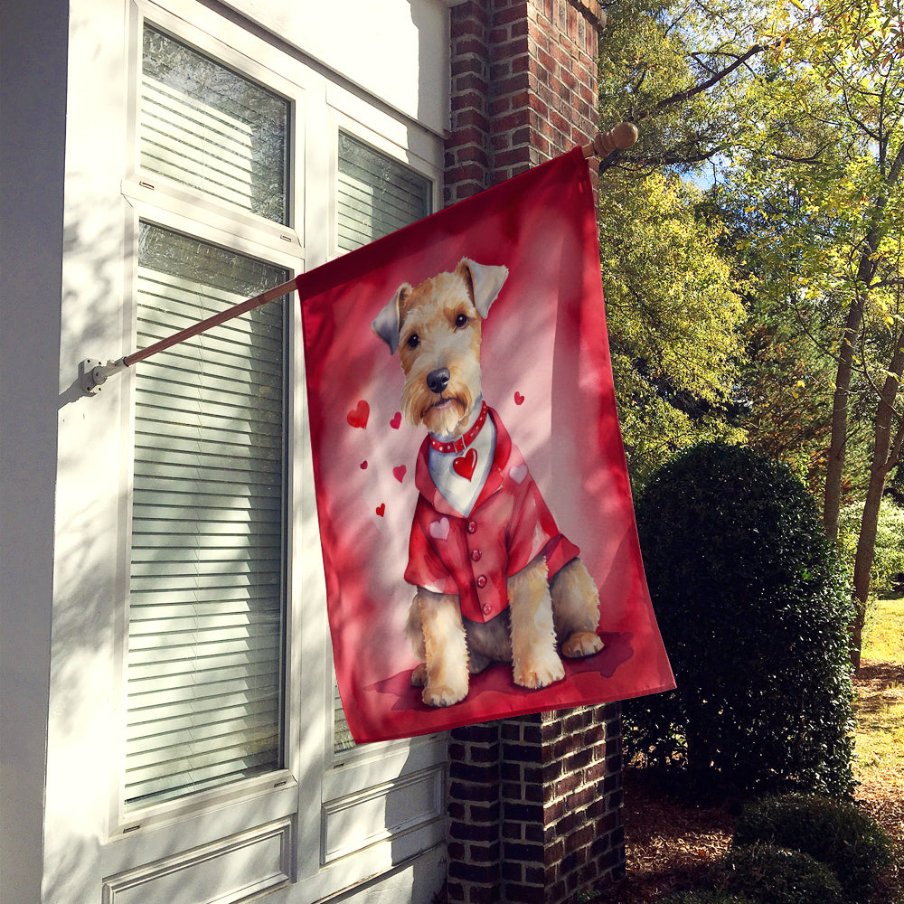 Lakeland Terrier My Valentine House Flag