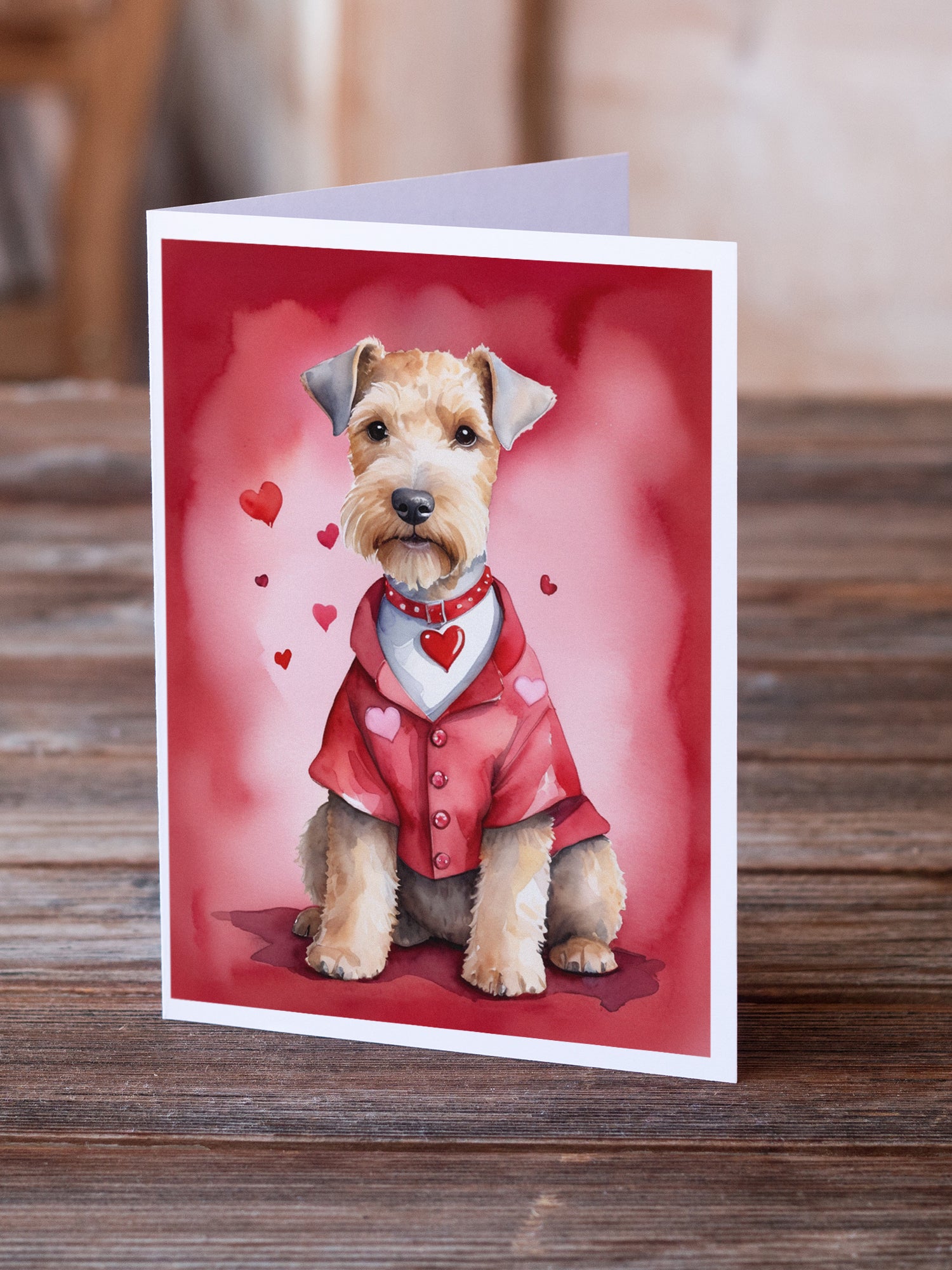 Lakeland Terrier My Valentine Greeting Cards Pack of 8