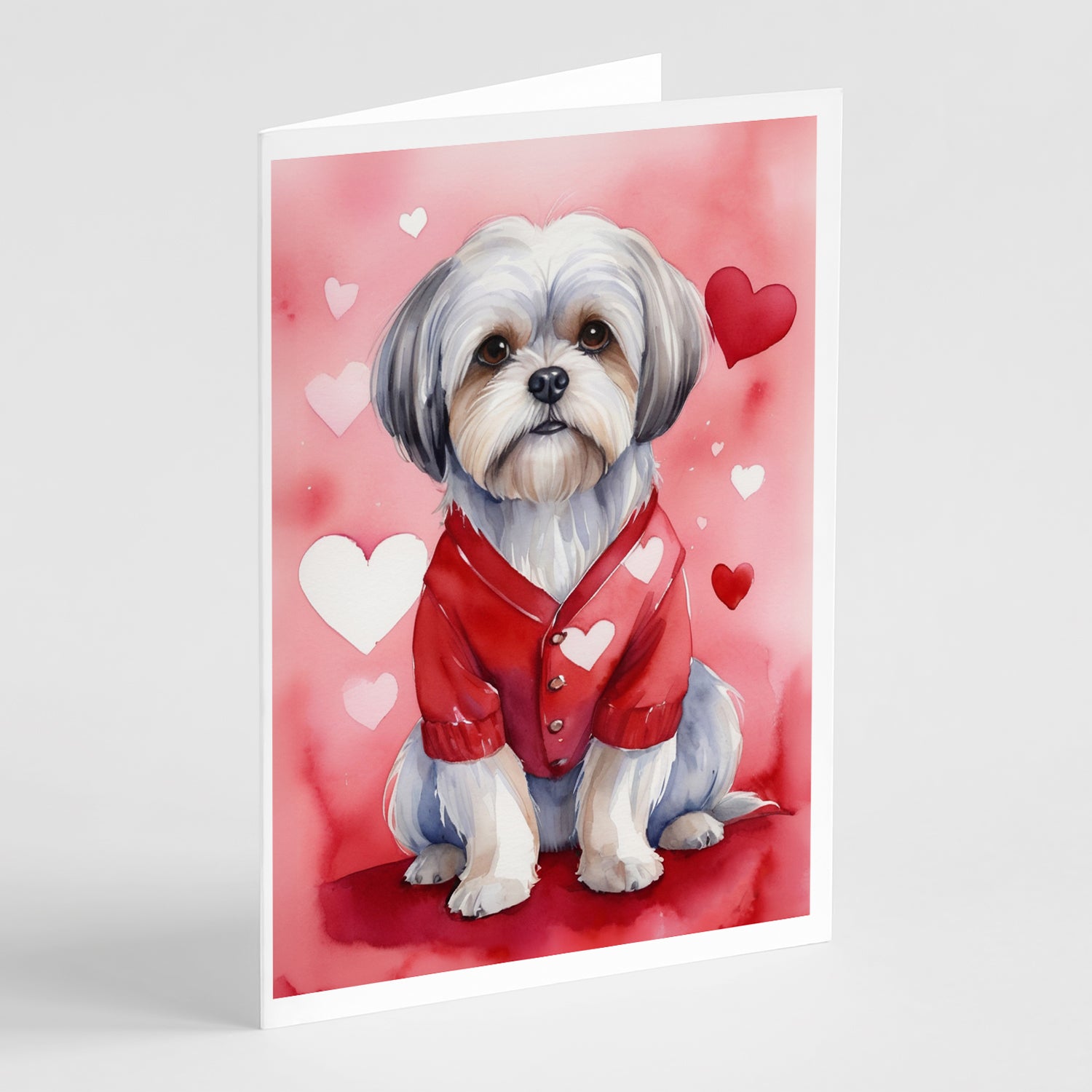 Buy this Lhasa Apso My Valentine Greeting Cards Pack of 8