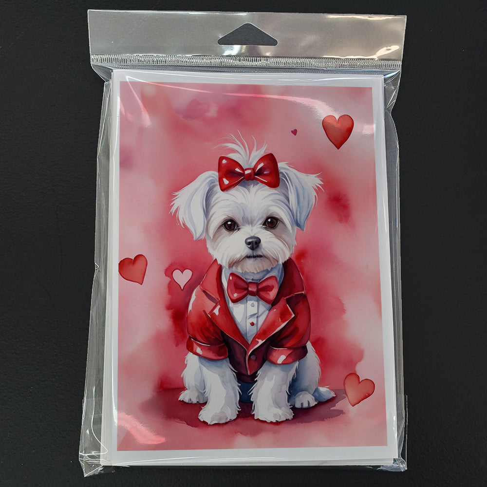 Maltese My Valentine Greeting Cards Pack of 8