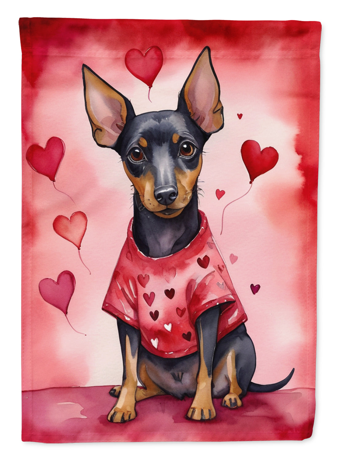 Buy this Manchester Terrier My Valentine House Flag