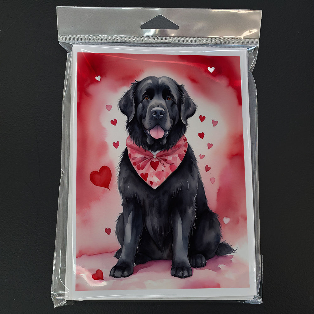 Newfoundland My Valentine Greeting Cards Pack of 8