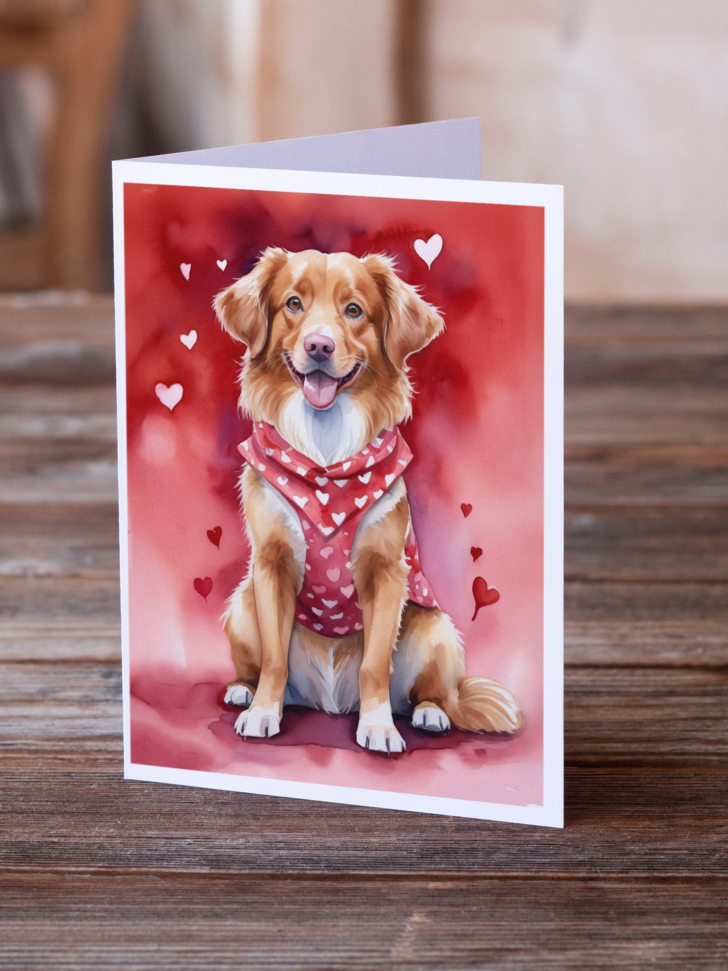 Buy this Nova Scotia Duck Tolling Retriever My Valentine Greeting Cards Pack of 8