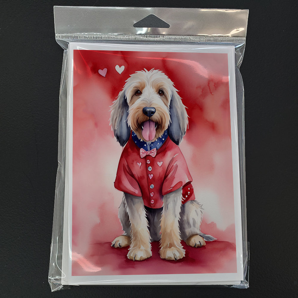 Otterhound My Valentine Greeting Cards Pack of 8