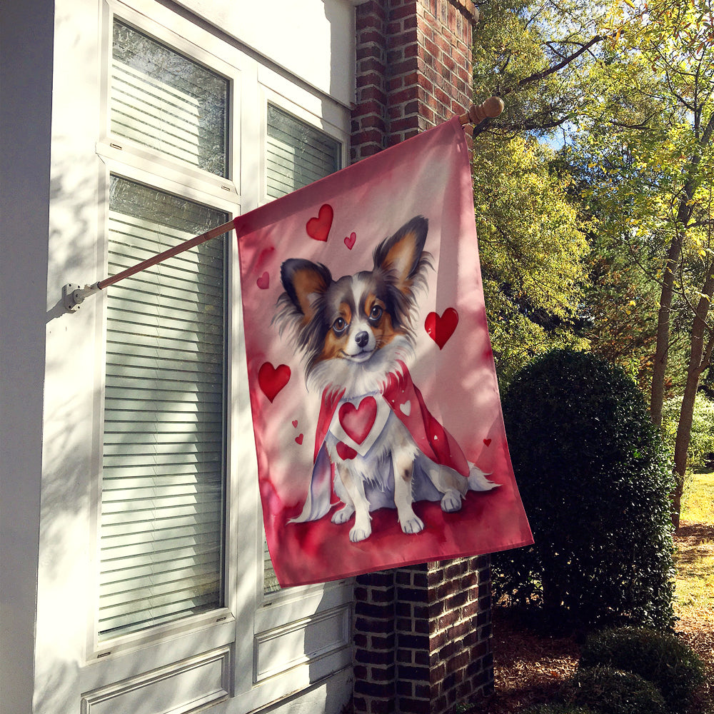 Buy this Papillon My Valentine House Flag