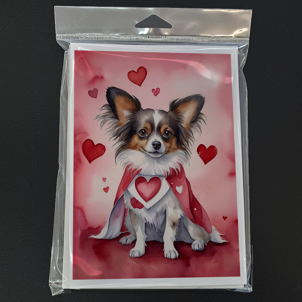 Papillon My Valentine Greeting Cards Pack of 8