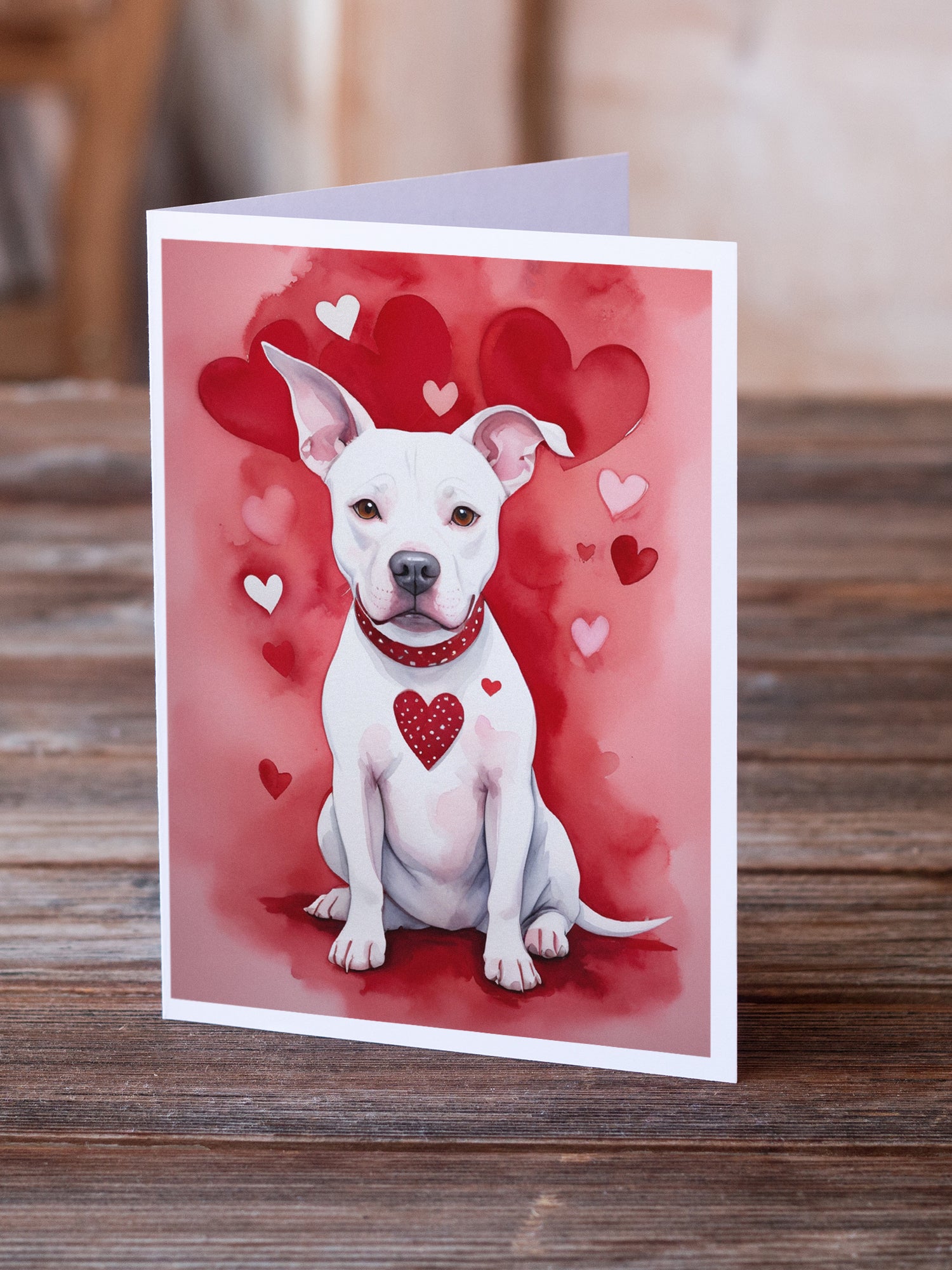 Buy this Pit Bull Terrier My Valentine Greeting Cards Pack of 8