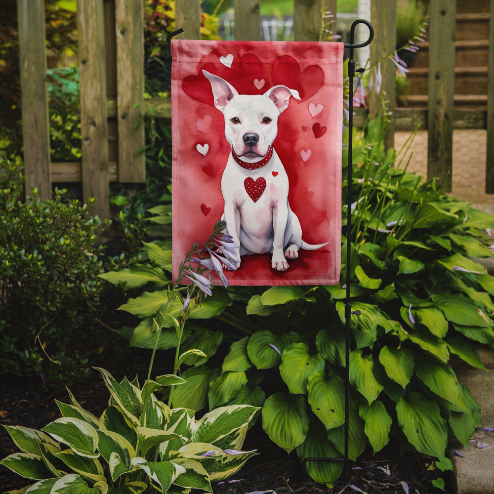 Pit Bull Terrier My Valentine Garden Flag