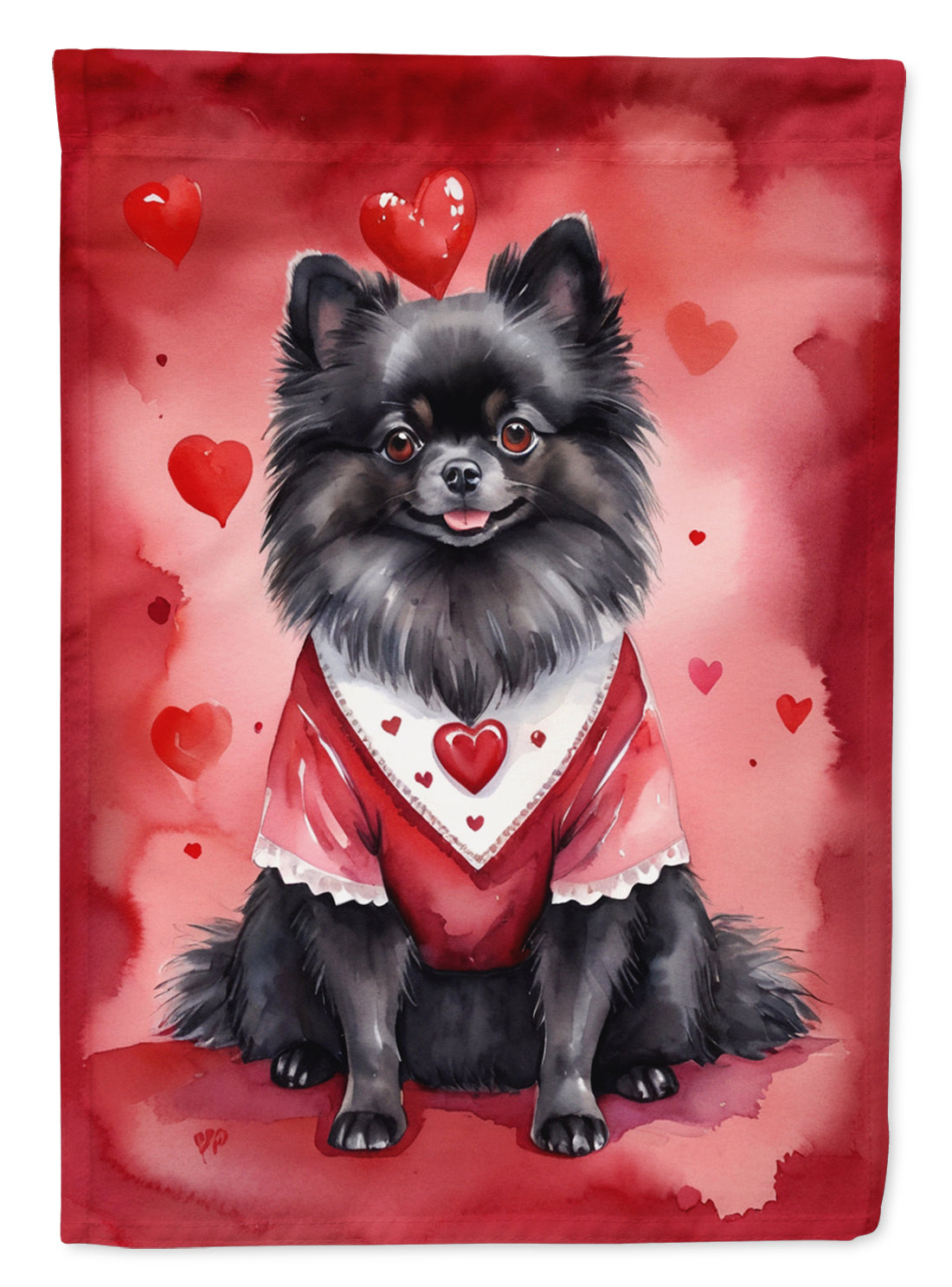 Buy this Pomeranian My Valentine House Flag
