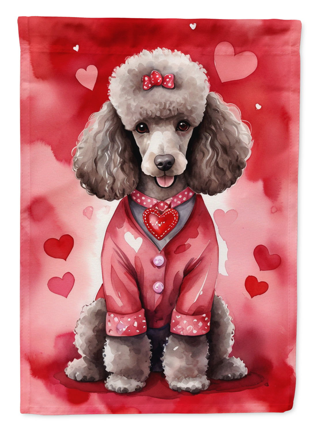 Buy this Chocolate Poodle My Valentine House Flag