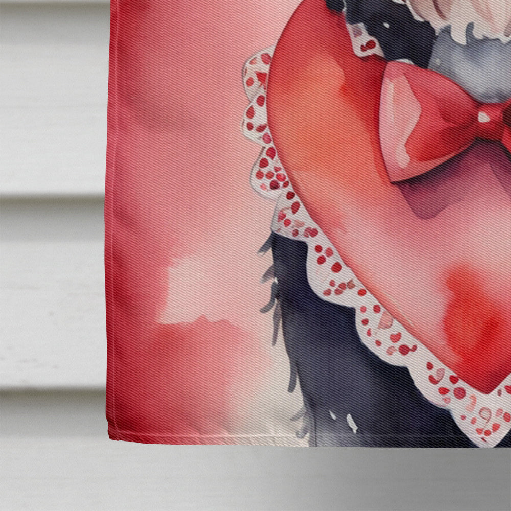 Portuguese Water Dog My Valentine House Flag