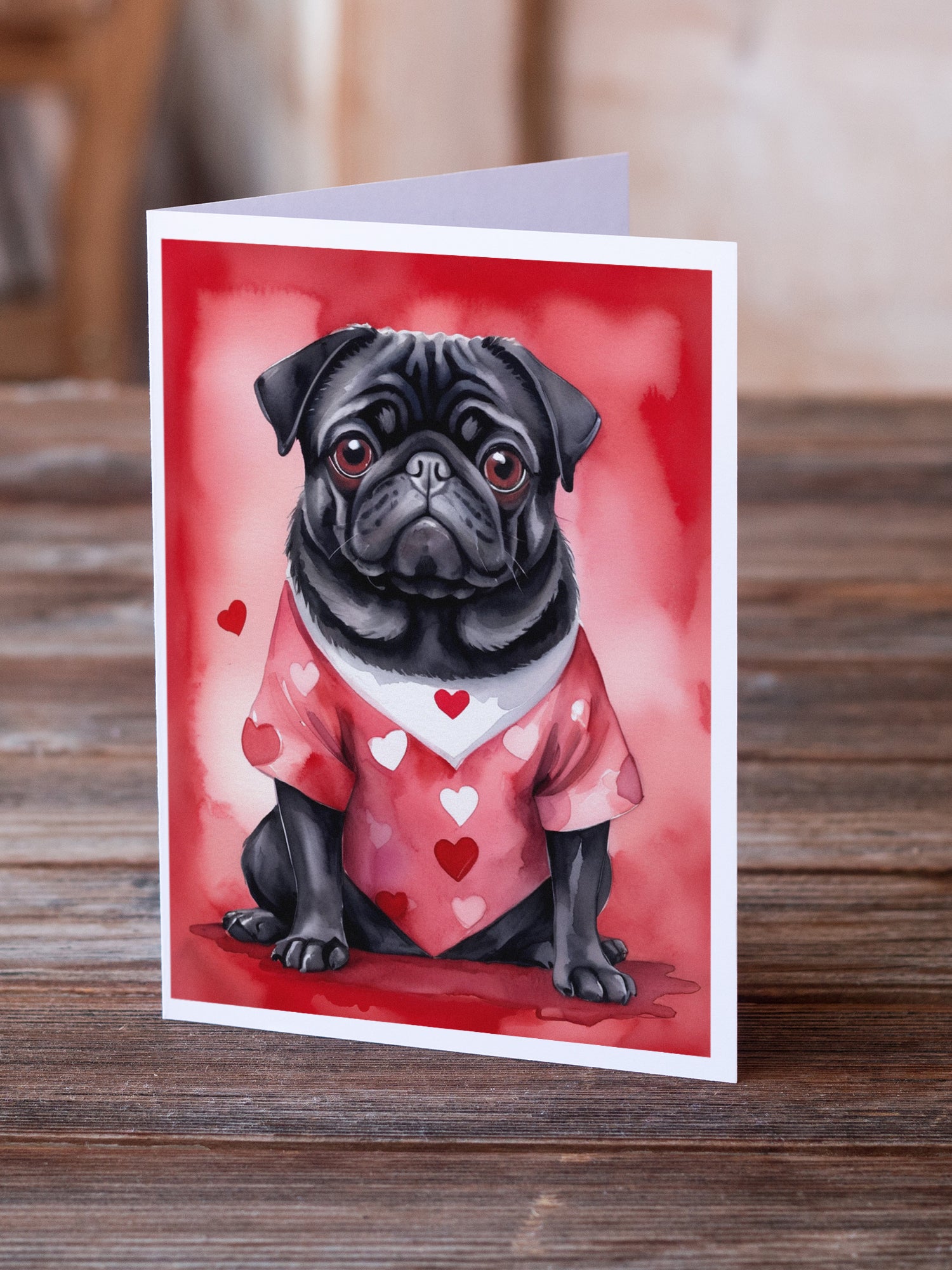 Buy this Pug My Valentine Greeting Cards Pack of 8