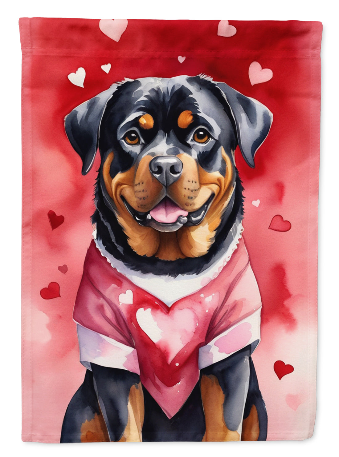 Buy this Rottweiler My Valentine House Flag