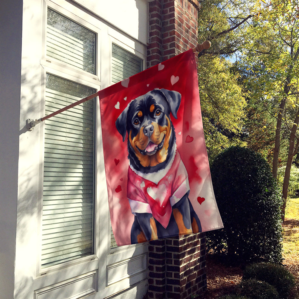 Buy this Rottweiler My Valentine House Flag