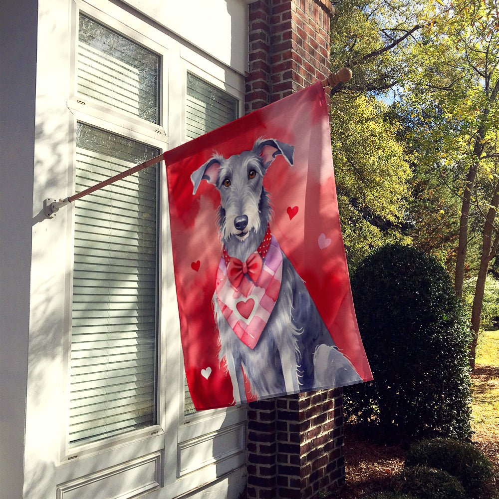 Buy this Scottish Deerhound My Valentine House Flag