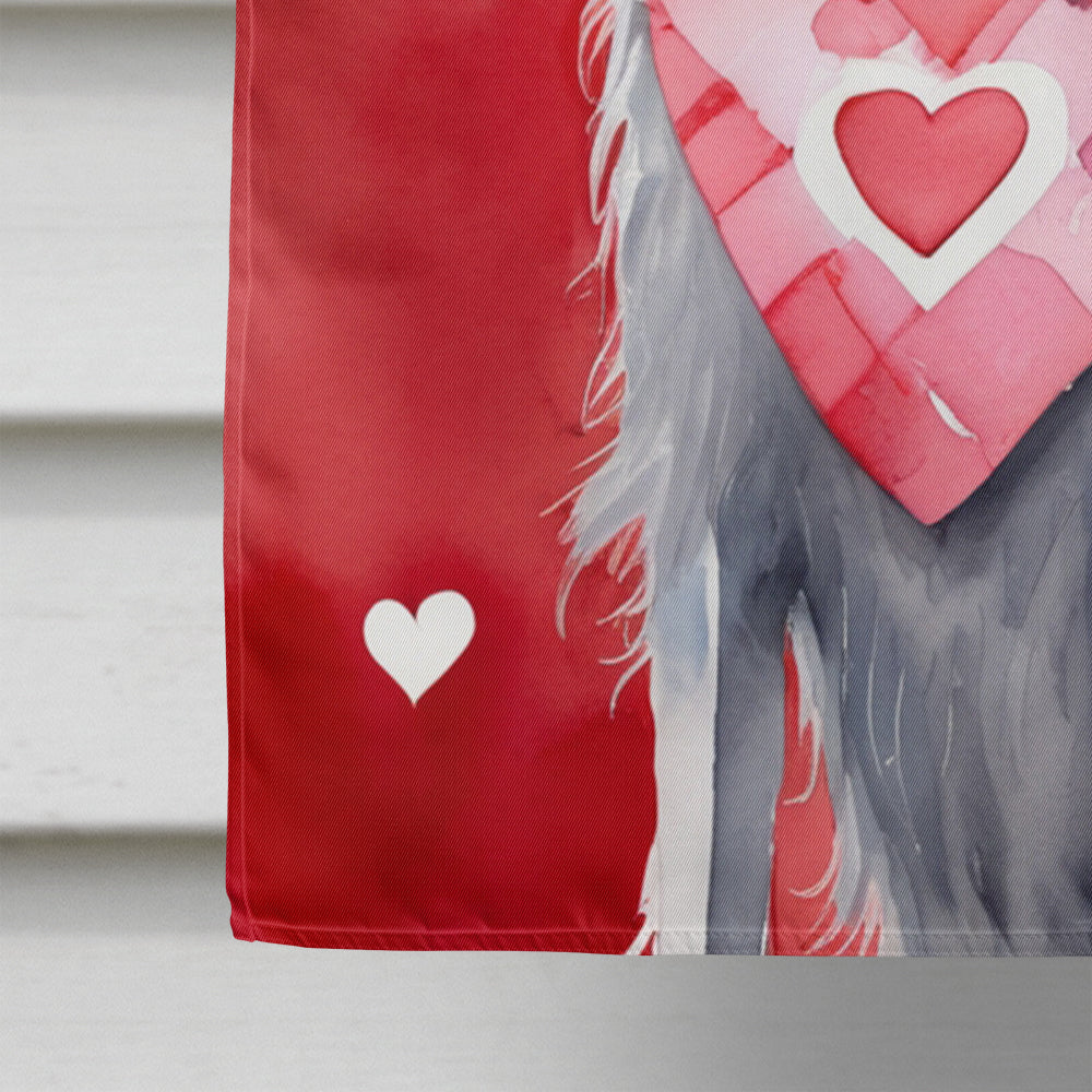 Scottish Deerhound My Valentine House Flag