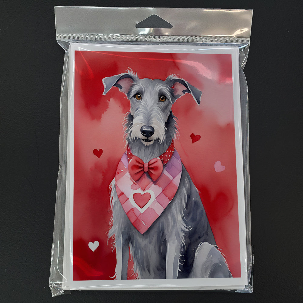 Scottish Deerhound My Valentine Greeting Cards Pack of 8
