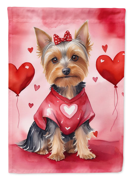 Buy this Silky Terrier My Valentine Garden Flag