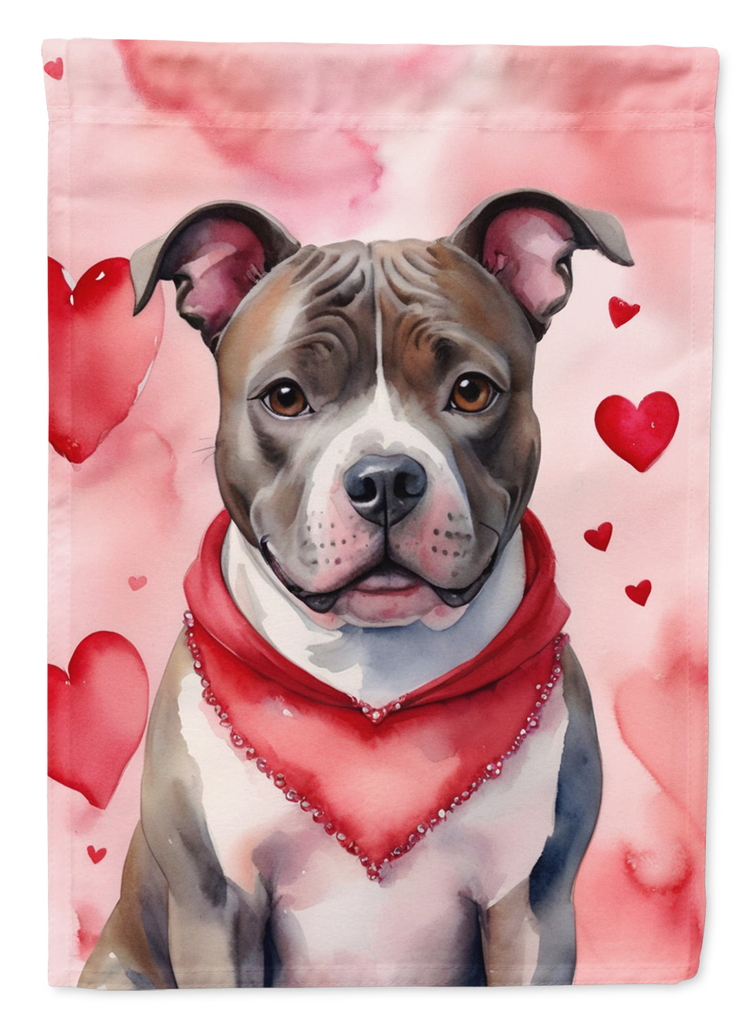 Buy this Staffordshire Bull Terrier My Valentine House Flag