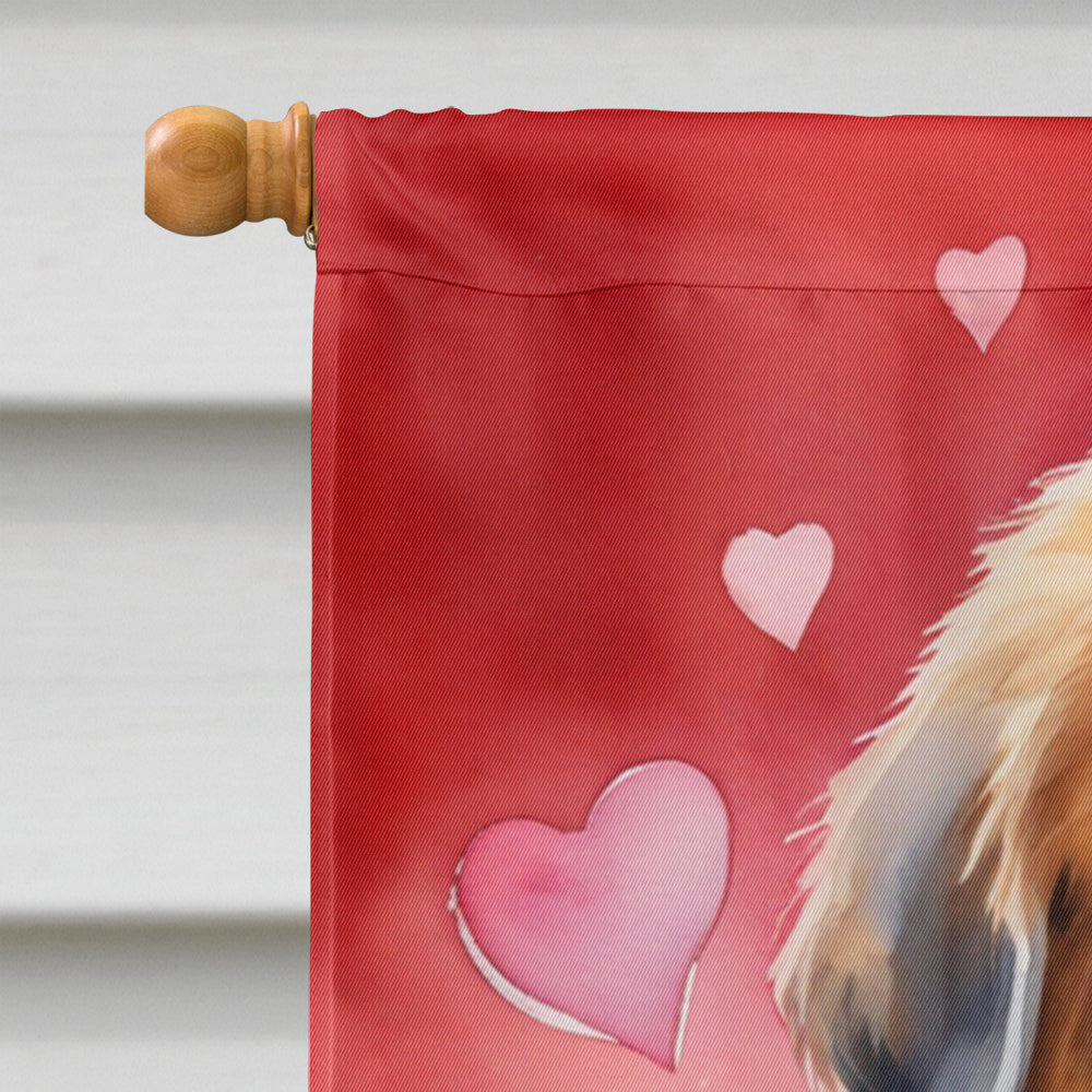 Tibetan Mastiff My Valentine House Flag