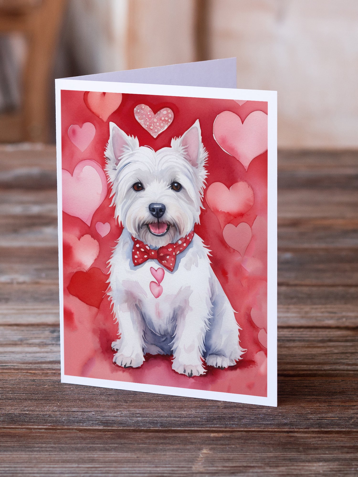 Westie My Valentine Greeting Cards Pack of 8