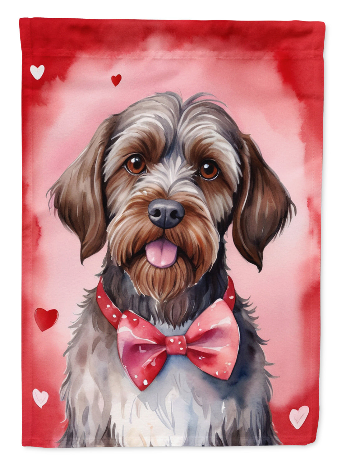 Buy this Wirehaired Pointing Griffon My Valentine House Flag