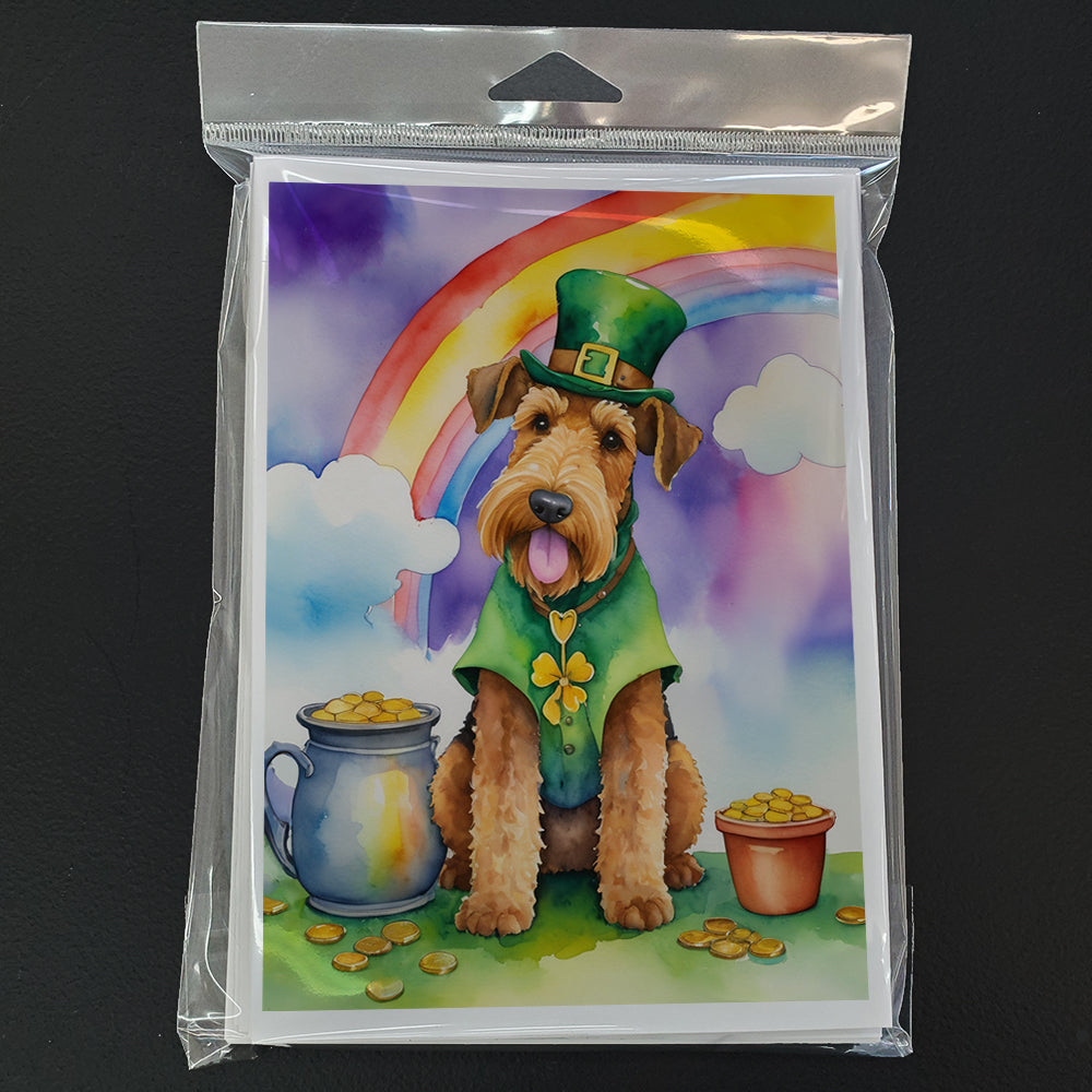 Airedale Terrier St Patrick's Day Greeting Cards Pack of 8