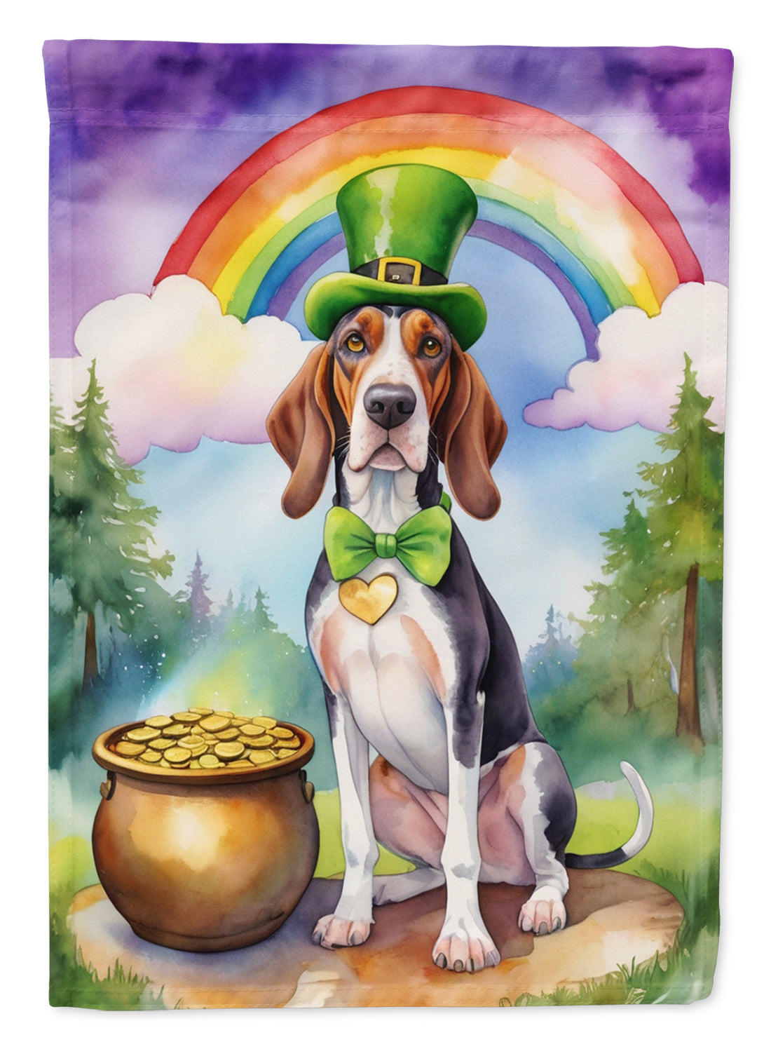 Buy this American English Coonhound St Patrick&#39;s Day House Flag