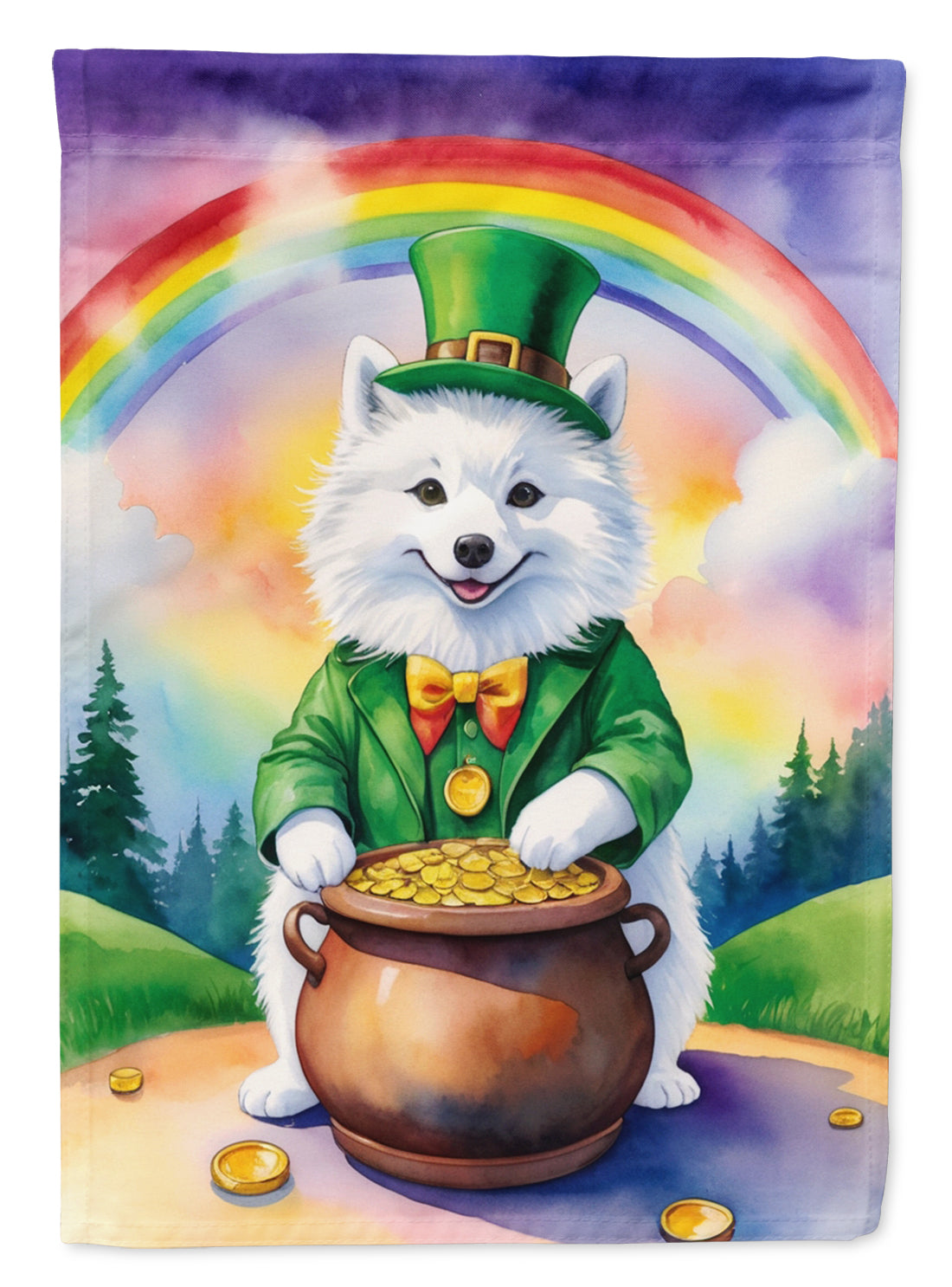 Buy this American Eskimo St Patrick&#39;s Day House Flag