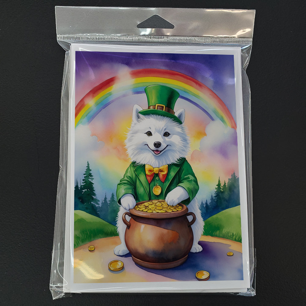 American Eskimo St Patrick's Day Greeting Cards Pack of 8
