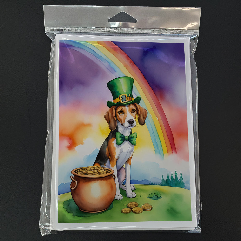 American Foxhound St Patrick's Day Greeting Cards Pack of 8